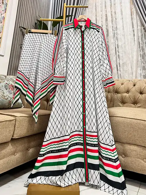 Grosir Gamis Set Hijab Persegi Printed_10