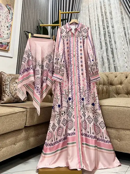Grosir Gamis Set Hijab Persegi Printed_12