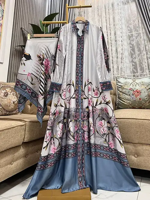 Grosir Gamis Set Hijab Persegi Printed_16