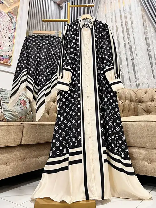 Grosir Gamis Set Hijab Persegi Printed_23