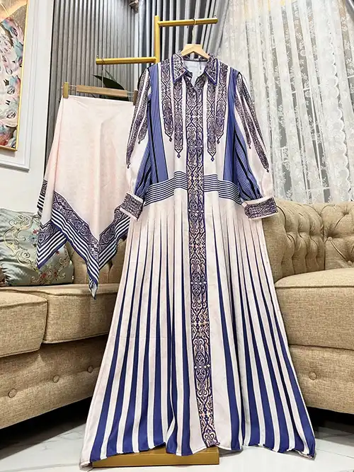 Grosir Gamis Set Hijab Persegi Printed_24